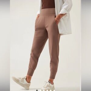Athleta Venice High Rise Joggers Rustic Beige XS Athleisure Casual Work Travel